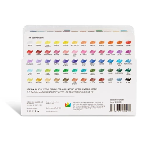 Acrylic Paint Markers Set – Includes Storage Case - 60 Colors