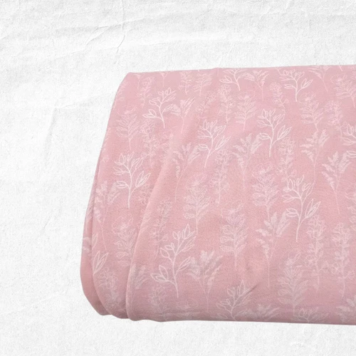 White Sprig L Airflow Poly Fabric (sold by half yards)