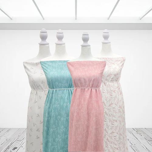 White Sprig L Airflow Poly Fabric (sold by half yards)