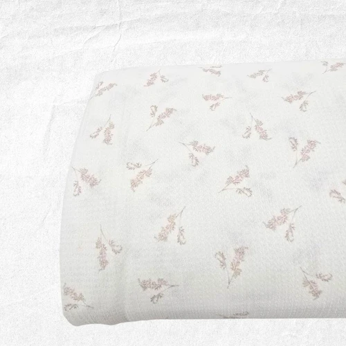 Pink Rose N Missonia Knit Fabric (sold by half yards)