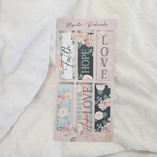 Faith, Hope, Love Magnetic Bookmark- 6pk.