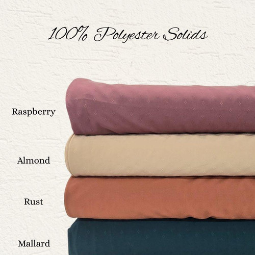 Almond 100% Polyester Fabric (sold by half yards)