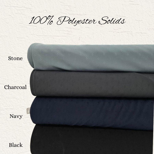 Navy 100% Polyester Fabric (sold by half yards)