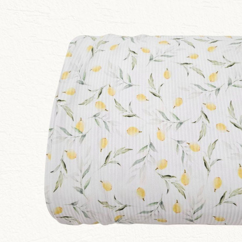 Lemon Poly Rib Knit Fabric (sold by half yards)