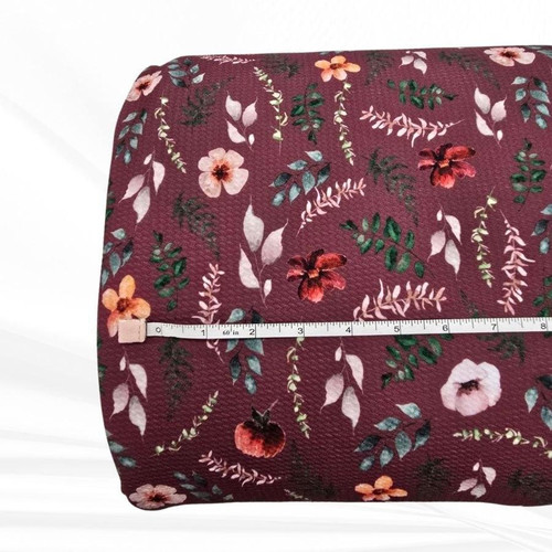 Wildflower Floral Purpl Liverpool Knit Fabric (sold by half yards)