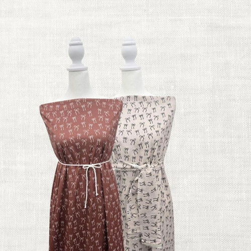 Vintage Bow Br Poly Rib Knit Fabric (sold by half yards)