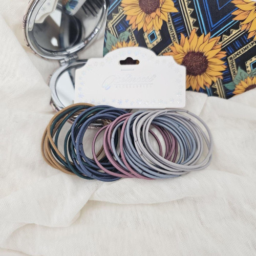 24pc - Blue Toned Hair Ties