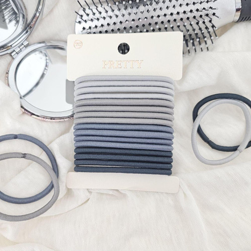 Gray Toned Hair Ties - 16pc