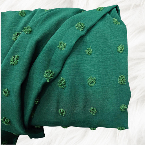 Christmas Green Big Swiss Dot (sold by half yard)