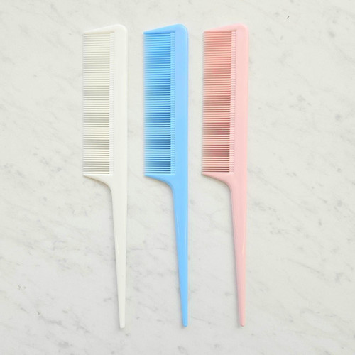 Fine Teeth Rattail Comb - 8-1/2"  Assorted