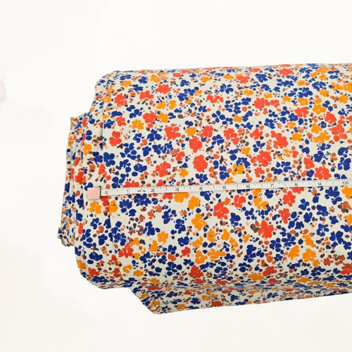 Ditsy Vintage Floral (7) Cotton Spandex Fabric (sold by half yards)