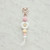 Silicone And Wood Daisy Keychain