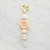 Silicone And Wood Daisy Keychain