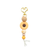 Silicone And Wood Daisy Keychain