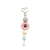 Silicone And Wood Daisy Keychain
