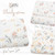 Exclusive Paint & Palette Fine Floral on White Mini Poly Swiss Dot Fabric (sold by half yards)