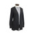 Black Cotton Acrylic Chunky Knit Cardigan