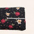 Beth's Exclusive Glittery Floral Black Poly Rib Knit Fabric (sold by half yards)