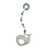 Teal Whale Single String Beads