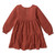 Burnt Orange Dotted Rib Dress