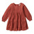 Burnt Orange Dotted Rib Dress