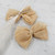 Tan Mesh Hair Bow Clips