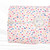 White With Colorful Petite Butterflies Poly Swiss Dot Fabric (sold by half yard)