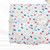 White And Blue Stripes And Colorful Butterflies Poly Swiss Dot Fabric (sold by half yard)