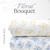 Pale Yellow Floral Bouquet Pointelle Knit Fabric  (sold by half yard)