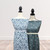 Teal Buds N Holly Woven Poly Fabric (sold by half yard)