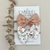Peach Floral Alligator Clip Bow Set