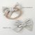 Textured Mauve & Taupe Mini Check Alligator Clip Bow Set