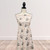 Beth's Exclusive Cream With Large Floral Clumps And Lines Knit Swiss Dot (sold by half yard)