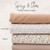 Periwinkle And Terracotta Sunny Day Foliage Poly Cotton Crinkle Fabric (sold by half yards)