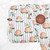Beth's Exclusive Black Pin Stripes And Watercolor Peaches Diagonal Poly Swiss (sold by half yard)