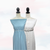 Dusty Aqua Dainty Sprigs 4 Way Stretch Crinkle Poly Fabric (sold by half yards)