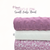 Small Mauve Leafy Floral Knit Swiss Dot Fabric (sold by half yards)