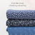 Petite Blue Floral Crinkle Crepe Stretch Poly Fabric (sold by half yards)