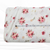 Beth's Exclusive Deep Pink and Gold Floral Poly Swiss Dot Fabric (sold by half yard)
