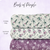 Purple Buds Crinkle Poly Fabric (sold by half yards)