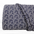 Navy Silver Eucalyptus Sprigs Polyester Fabric (sold by half yards)