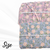 Beth's Exclusive Hot Pink with Peach Floral and Sprigs Round Poly Swiss Dot Fabric (sold by half yards)