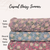 Beth's Exclusive Hot Pink with Peach Floral and Sprigs Round Poly Swiss Dot Fabric (sold by half yards)