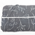 White Flowers On Black Wave Knit (sold by half yards