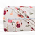 Beth's Exclusive Tan and Pink Double Rose Floral 4-way Stretch Crinkle Poly Fabric (sold by half yards)