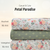 Beth's Exclusive Pink And Peach Flowers Variegated Rib Knit Fabric (sold by half yards)