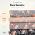 Beth's Exclusive Light Peach Sprigs 4 Way Stretch Crinkle Poly Fabric (sold by half yards)