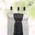Beth's Exclusive Silver Flowers Penny Size Linen Swiss Dot Fabric (sold by half yards)