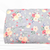 Beth's Exclusive Gray, Pink, And Peach Flowers Penny Size Swiss Dot Fabric (sold by half yards)
