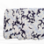 Navy Floral Smash Rayon Slub Fabric (sold by half yards)